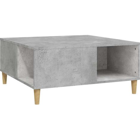 Maison Exclusive - Tavolino Salotto Grigio Cemento 80x80x36,5 cm Legno Multistrato (1/5)