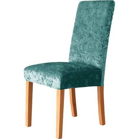 Comfortable Velours Housse De Chaise Haute Bébé Extensible Protection Elastique Chaise Enfant 2 Pièces Vert Malachite (1/2)