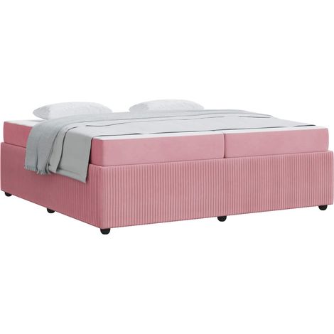 Maison Exclusive - Estructura de cama con colchón Rosa 200 x 200