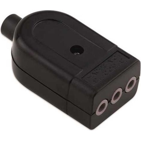 Prise Italien 2P+T 10A P11 Noir