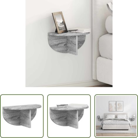 Étagère bois - Étagère Murale Gris Sonoma 38 x 19 x 19 cm Bois d'ingénierie (1/5)