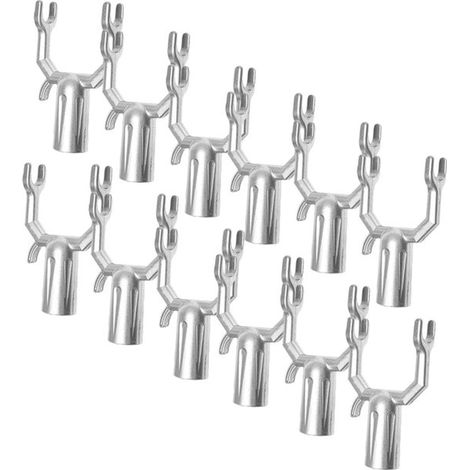 Horquillas de acero inoxidable para ropa (12 piezas) para reemplazar postes, perchas de ropa fáciles de instalar. (1/5)