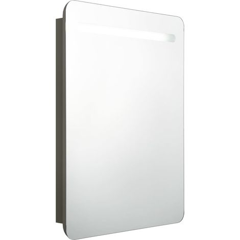 Maison Exclusive - Armadietto Bagno con Specchio e LED Antracite 60x11x80 cm