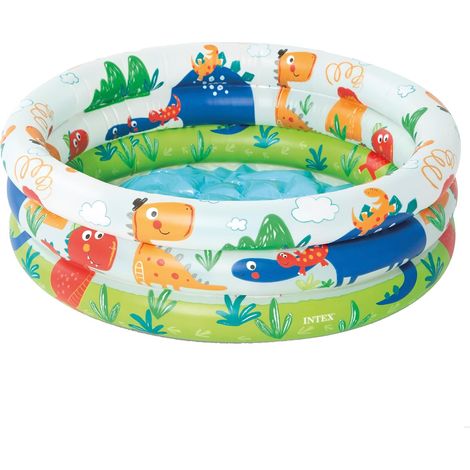 1 Pataugeoire Gonflable, 3 Anneaux Indépendants, Vinyle Résistant, Base Rembourrée, Enfant 1-3 Ans (1/3)
