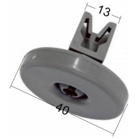 Wheels compatible with AEG Favorit, Privileg and Zanussi dishwashers. Accessories for upper basket wheels. (1/4)