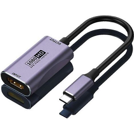 Adaptateur MINI vers HDMI pour téléphone, tablette, projecteur, caméscope et carte d'acquisition vidéo 4K compatible avec les vlogueurs et les vidéastes reflex numériques. Idéal pour les vlogueurs et (1/5)