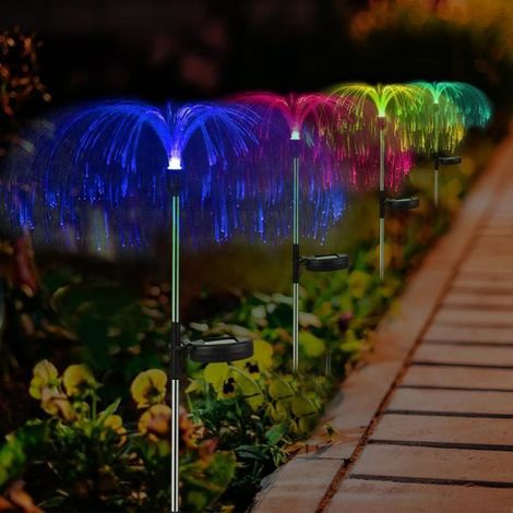 Lampe Led Solaire - - Méduse - 7 Couleurs - Imperméable - Éclairage Extérieur (1/5)