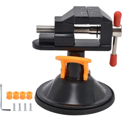 Étau de serrage universel rotatif à 360° avec ventouse à fond rond pour établi (0‑2,5 cm) (1/5)