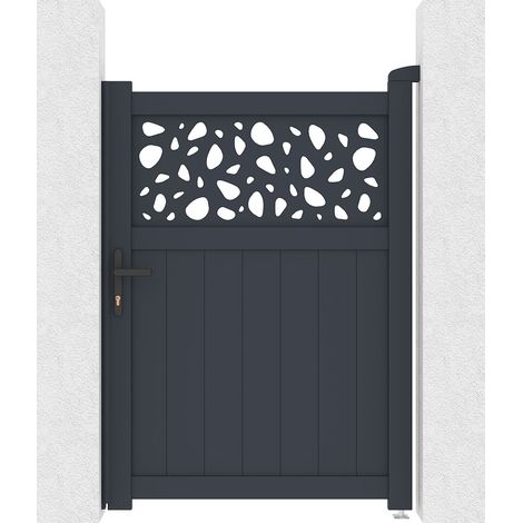 Tor 1m DOLOMITE SUNNY H.140cm graues Aluminium