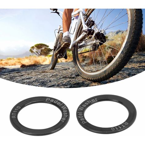2 Pièces Rondelles de Pédale Vélo Alliage Titane Étanches Antirouille Réduction Friction Suppression Bruit pour Vélo Route Noir (1/5)