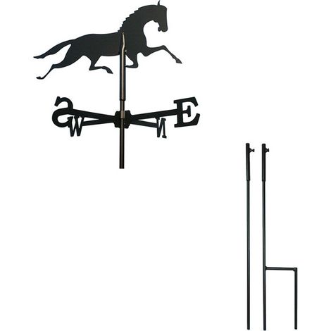 Girouette Cheval petit modèle + Mât à planter