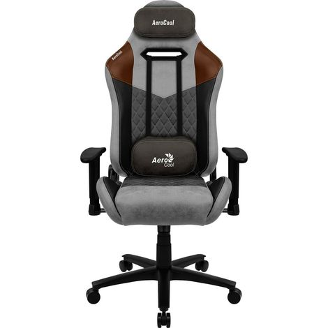 Sedia da Gaming AeroCool DUKE in Alcantara e AeroSuede, stile Tan Grey e Nero Grigio, con rotazione a 180� (1/5)