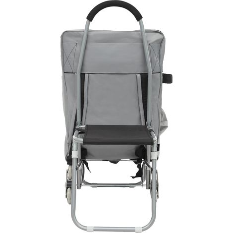 Carrito de arte móvil, diseño portátil, materiales duraderos, color plata. (1/2)