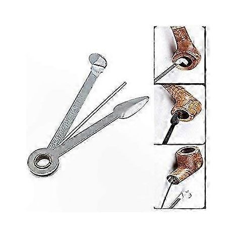 Nettoyeur de tuyaux 3-en-1 en acier inoxydable durable, lot de 2 outils combinés pour déboucher, lisser et tasser les canalisations d'eau, accessoire de maintenance efficace (1/5)
