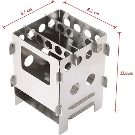 Réchaud à bois pliable portable en titane, réchaud de camping léger, poêle à bois d'extérieur, fourneau, barbecue léger, pique-nique, nouveaux réchauds de cuisson portables (1/5)
