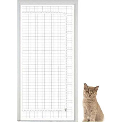 Porte Moustiquaire Anti-Fugue pour Chats. Filet De Protection À Fermeture Éclair. Accessoires pour Animaux pour Salon Cuisine Chambre (1/4)