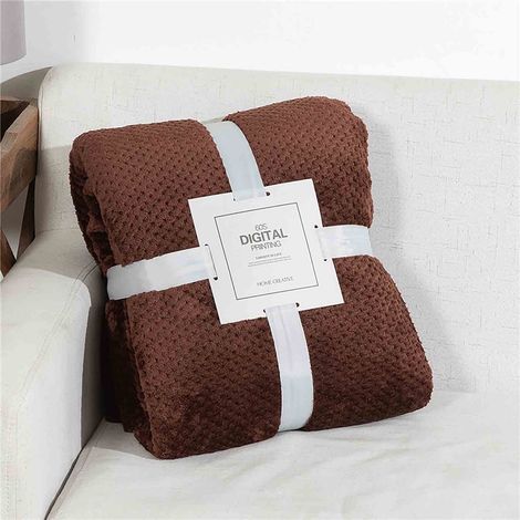 Couverture En Polaire - 100 % Polyester Microfibre - Douce Et Chaude - Pour Canapé Lit Ou Extérieur - 100 x 70 cm - 1 Pièce (1/2)