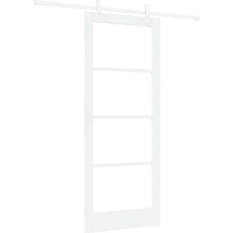 Maison Exclusive - Schiebetür Weiß 83 x 202 cm Massivholz Kiefer