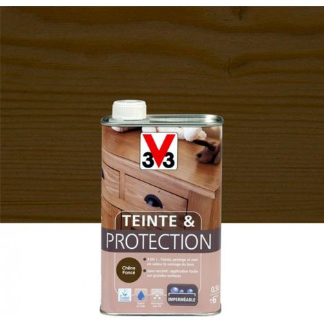 Tinte y protección V33, 0,5 l, roble oscuro mate V33