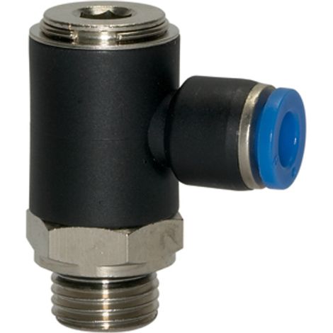 Riegler L-Steckverschraubung »Blaue Serie«, drehbar, G 1/4 a., L=26,5mm (1/3)