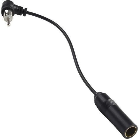 Ligne de Conversion coudée d'antenne Radio montée sur Voiture, câble d'extension d'antenne stéréo pour Radio AM/FM Connexion fiable et Efficace (20cm) (1/5)