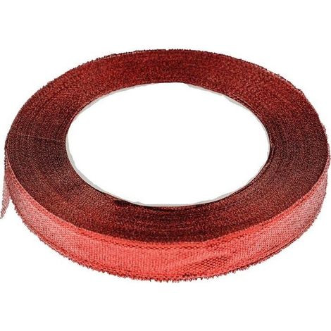 Cinta roja con purpurina de 6 mm x 22 m