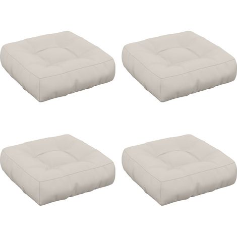 Coussins de siège 4 pièces VIANEN 4 pcs 100 % polyester Blanc vidaXL