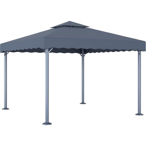 Pavillon 300 x 300 cm Anthrazit Aluminium