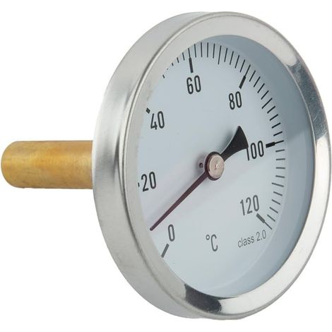 Thermomètre de barbecue analogique en acier inoxydable avec échelle de 0 à 120 °C, sonde d'installation de 1,27 cm pour cuisson au four (1/5)