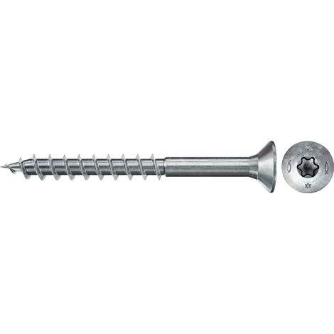 Fischer 500x Power-Fast II FPF II CTP 3 x 45 mm BC cabeza avellanada con huella TX10 de estrella rosca parcial galvanizado azul pasivado - 670021 (1/2)