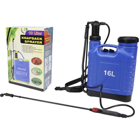 Trade Shop - Spruzzatore A Spalla A Pressione Per Prodotti Giardino A Zaino Da 16lt Con Lancia 016543 -
