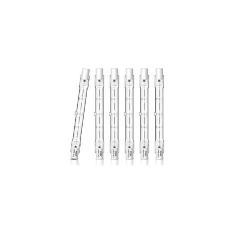 Lot de 6 Ampoule Halogène R7S 118mm 230W Dimmable, Ampoule R7s Linéaire 2700K Blanc Chaud, 4650LM, AC 230V, J118 Halogène pour Projecteur, l’éclairage de Paysage, Lampe de Travail, Lampadaire