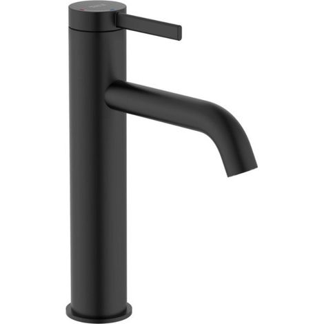 Ona Waschtischarmatur XL mit Hebel, Höhe 21,2 cm, mit Clic-Clac-Ablaufgarnitur, Mattschwarz (A5A3C9ENB0), cm,