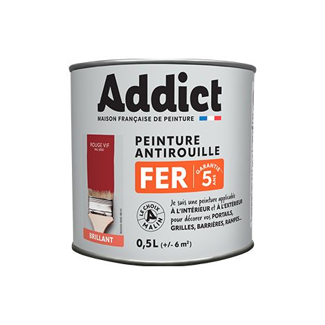 Vernice Ferro 0,5 litri Rosso Vivo - Addict