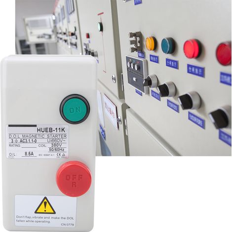 Unumkehrbarer, manueller Direktstartmotor mit Magnetschalter, 380 V, 50/60 Hz (5,5–8,5 A) (1/5)