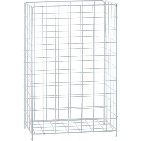 Cesta enrejada de metal blanco de 60 litros