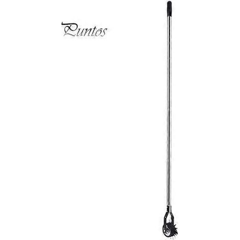 Outil de jardinage rotatif manuel à roue avec long manche, dents acérées, longueur réglable, antirouille. (1/4)