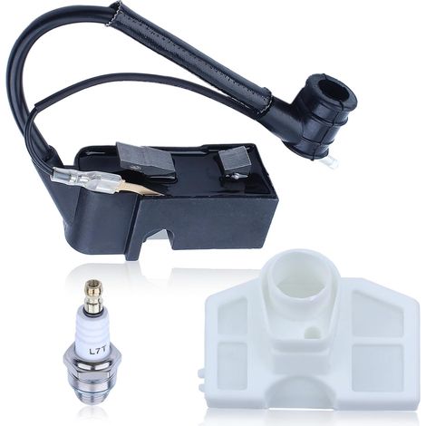 Kit de Bougie d'allumage pour tronçonneuse Chinoise 4500 5200 5800 52Cc 45Cc 58Cc à démarrage Facile, avec Filtre à Air et Bobine d'allumage, Tronçonneuses Pieces Detachees (1/5)