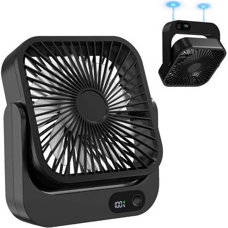 Ventilateur de croisière magnétique, version améliorée 5000 mAh rechargeable et filaire, indispensable pour la croisière, ventilateur de voyage portable à 5 vitesses, fixation magnétique pour cabine (1/5)