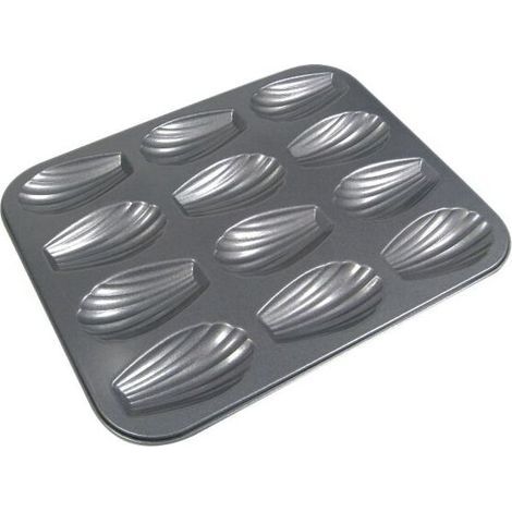 JSSEVN - Non-stick steel baking tray for 12 madeleines (25x23 cm)