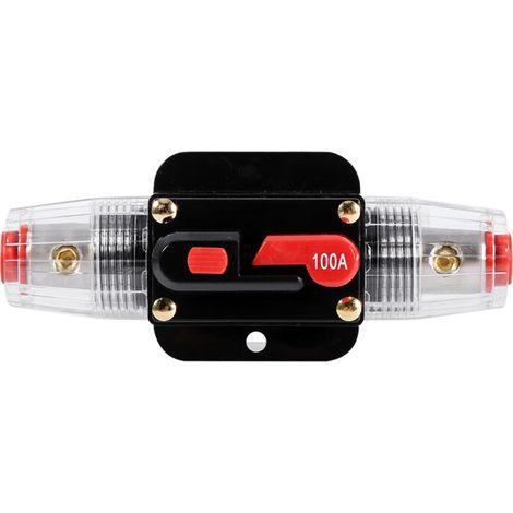 Porte-fusible étanche 12-24V avec disjoncteur réarmable 50A-100A pour voiture et bateau (1/3)