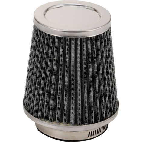 [Lot de 2] Filtres à air coniques à ailettes de 58 mm pour modification de moto, hauteur totale 115 mm, diamètre inférieur 73 mm, ensemble de deux filtres à air (1/5)