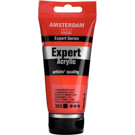 Peinture acrylique - ROYAL TALENS - AMSTERDAM EXPERT - 75ml - Rouge Cadmium Clair - Mat (1/2)