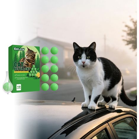 Cat repellent for setting up cat-free zones to prevent scratching, biting, and urinating. Suitable for both indoor and outdoor use. Includes 10 repellent packets and 1 mesh bag. -- BIEMMEDUE (1/5)