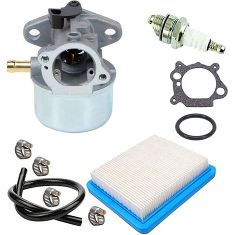 799868 Carburetor Kit with Primer Bulb and Air Filter for Briggs & Stratton 4-7HP Engine Lawn Mowers 499059 498170 497586 497314 (1/5)