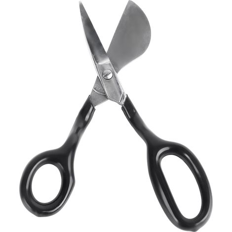 Ciseaux à bec de canard pour tapis de 18 cm (7 pouces), poignée ergonomique pour application, loisirs créatifs et broderie, noir (1/5)