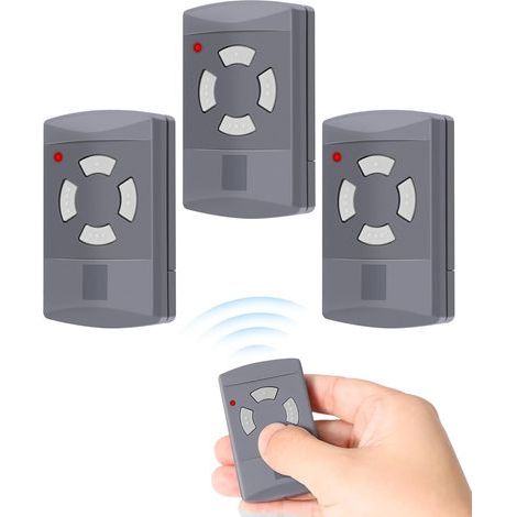 3-teilige 40,685-MHz-Torfernbedienung für Hörmann HSE 2/4, HS 2/4, HSM 2/4, 4 Kanäle, Rolling Code, Torfernbedienung, Garagentorfernbedienung (1/5)