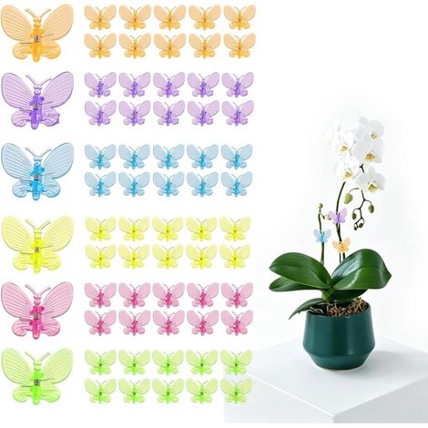 Lot de 60 pinces à orchidée colorées clips orchidées (1/4)