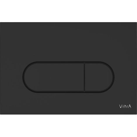 Vitra Loop Root Round Flushplate - Matt Black (1/2)