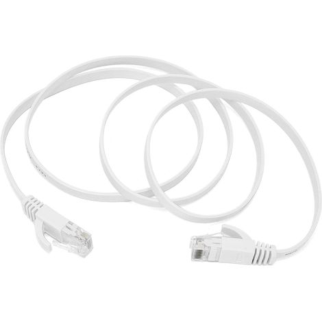 Câble de brassage Ethernet Gigabit CAT6 à 8 paires torsadées, fil plat en cuivre de 1 mètre